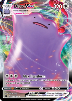 Ditto VMAX 051/072 Holo VMAX Rare Shining Fates Pokemon Holo NM/M - Image 1