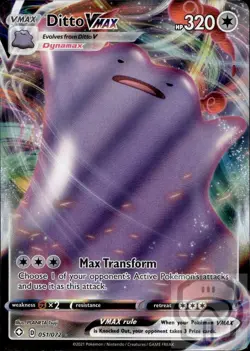 Ditto VMAX 051/072 Holo VMAX Rare Shining Fates Pokemon Holo NM/M - Image 3