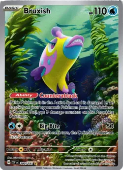 Pokemon TCG Bruxish Illustration Rare SV08: Surging Sparks 200/191 NM - Image 1