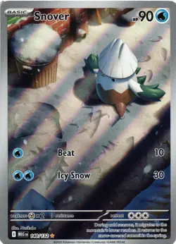 Pokemon TCG Snover Illustration Rare ME01: Mega Evolution 140/132 Holo NM - Image 1