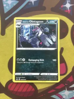 Pokemon Galarian Obstagoon SWSH193 - Black Star Promo - Excellent - Image 1