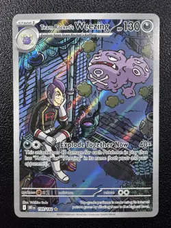 Pokemon: Team Rocket's Weezing Illustration Rare IR Full Art Holo 199/182 - Image 1