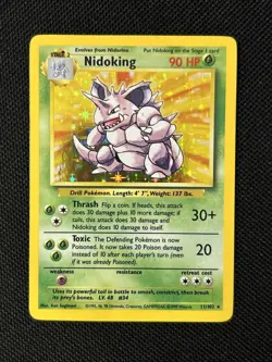 Pokemon Nidoking 11/102 Base Set Holo *Near Mint* - Image 1