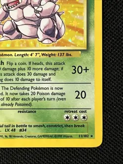 Pokemon Nidoking 11/102 Base Set Holo *Near Mint* - Image 5