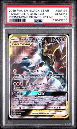 2019 Pokemon SM Black Star Promo Garchomp Giratina GX Fa Power Tin PSA 10 #SM193 - Image 1