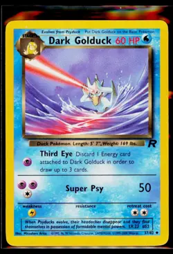 Pokemon TCG - Team Rocket - Unlimited - Golduck 37/82 MP - Image 1