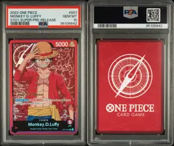 MONKEY D. LUFFY SUPER PRE RELEASE LEADER PSA 10 ONE PIECE ST01-001 ENGLISH - Image 3