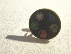 Magic The Gathering Lapel Pin Mana Symbols Vintage Rare First Ever Magic Pin MTG - Image 3