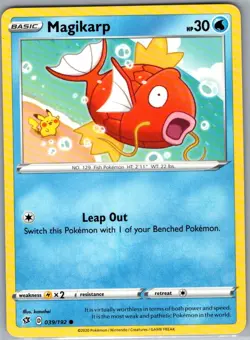 Magikarp 039/192 Non Holo SWSH02: Rebel Clash - Pokemon Card - NM - Image 1