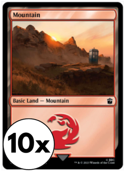 MTG - 10 x Mountain (202) - Universes Beyond: Doctor Who - Basic Land - Image 1