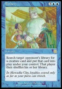 Bribery - Heavy Play MTG Mercadian Masques - Image 1