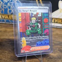 Pokemon Lt. Surge's Bargain Me01 Mega Evolution Holo 185/132 Trainer SIR - Image 1