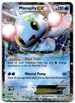 Manaphy EX 32/122 Holo EX Rare BREAKpoint Pokemon Holo Near Mint - Image 1