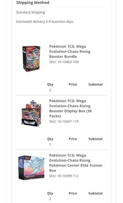 Chaos Rising Pokemon Center ETB Elite Trainer Box Pokemon PRESALE CONFIRMED - Image 3