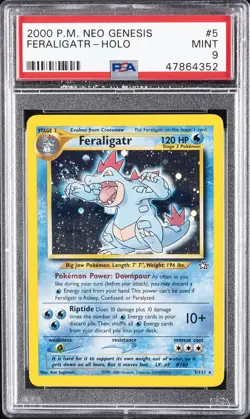 2000 POKEMON NEO GENESIS #5 FERALIGATR-HOLO PSA 9 - Image 1