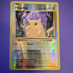 Pokemon Pikachu 35/108 Evolutions Reverse Holo HP 60 Common Thunder Jolt Gnaw - Image 1