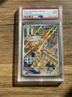 Pokemon TCG | Twilight Masquerade | Timburr 183/167 PSA 9 🐉💎 - Image 1