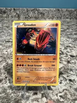Pokemon TCG Groudon XY52 XY Holo Black Star Promo - Image 1