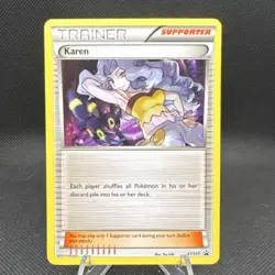 Pokemon Karen Trainer Supporter Promo XY177 Regular Pokemon LP - Image 1