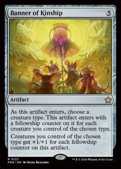 MTG Magic 1 x Banner of Kinship #137 x 1 - FND - Japanese - Image 2