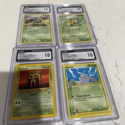 4 card Pokemon Slab Lot - NIncada, Sunkern, Caterpie, Cacnea - Image 1