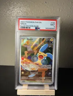 Minun 194/182 Paradox Rift Holo Illustration Rare Pokemon Card - Image 1