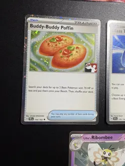 Pokemon 3 Card Cosmos Holo Prize Play Stamped Lot Of 3 Poffin, Ribombee + Mint - Image 2