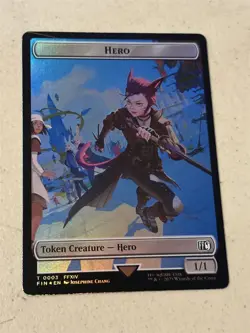 mtg foil token Hero // Food, 0003/0022, Final Fantasy, unplayed - Image 1