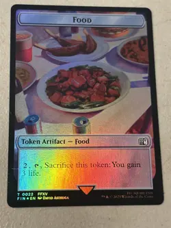 mtg foil token Hero // Food, 0003/0022, Final Fantasy, unplayed - Image 2