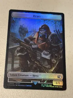 mtg foil token Hero // Moogle, 0004/0011, Final Fantasy, unplayed - Image 2