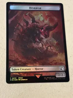mtg foil token Hero // Horror, 0006/0013, Final Fantasy, unplayed - Image 1