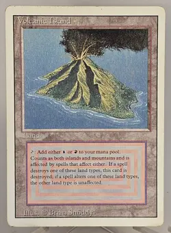 Magic: The Gathering Volcanic Island Revised Rare Land English Brian Snoddy - Image 1