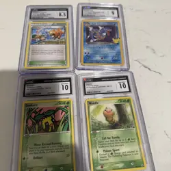 4 card Pokemon Slab Lot - Champions festival, Dark Gyarados, Sunkern, Weedle - Image 1