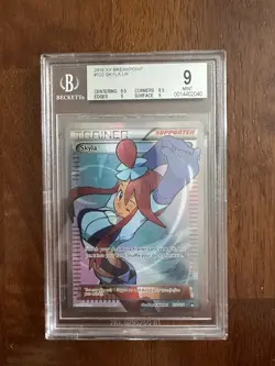 Pokemon Skyla Ultra Rare Full Art Holo 122/122 Breakpoint Beckett 9 Trainer - Image 1