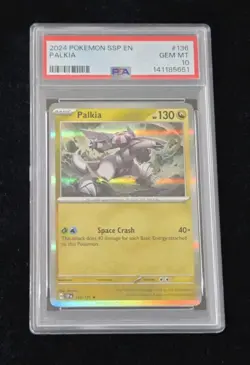 2024 Pokemon Surging Sparks PALKIA HOLO #136/191 - PSA 10 GEM MINT - Image 1