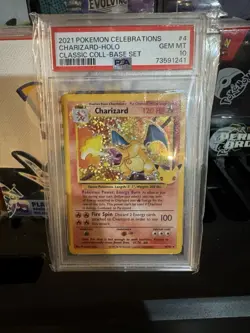 2021 Pokemon Celebrations Classic Collection Charizard #4 PSA 10 Holo Gem Mint - Image 1