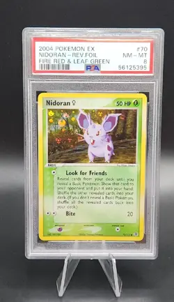 2004 Pokemon Nidoran #70 Reverse Foil Rev Holo PSA 8 NM-MT Fire Red Leaf Green - Image 1