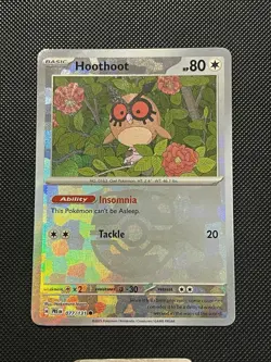 Pokemon Prismatic Evolutions - Hoothoot - 077/131 - MASTERBALL REVERSE - M/NM - Image 3