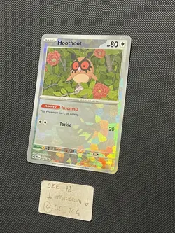 Pokemon Prismatic Evolutions - Hoothoot - 077/131 - MASTERBALL REVERSE - M/NM - Image 5