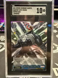 2021 Weiss Schwarz Marvel MAR/S89-087S Venom Super Rare Japanese SGC 10 - Image 1