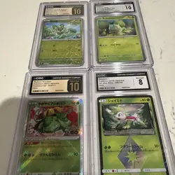 4 card Pokemon Slab Lot - Shaymin, Venusaur,Bulbasaur, Sprigatito - Image 1