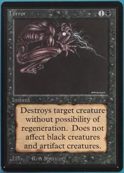 Terror Beta NM Black Common MAGIC THE GATHERING MTG CARD (ID# 348699) ABUGames - Image 1