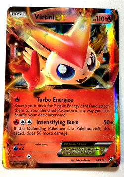 Victini EX 24/113 Holo Rare EX Legendary Treasures Pokemon Free Shipping - Image 1