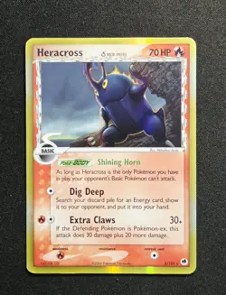 Heracross (Delta Species) 3/101 Holo Rare 2006 EX Dragon Frontiers Pokemon TCG - Image 1