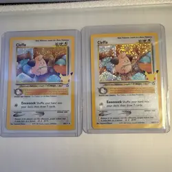 2 x Pokemon TCG Cleffa Celebrations: Classic Collection 20/111 Holo Holo Rare-UK - Image 1