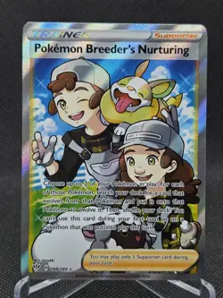 Pokemon Breeder's Nurturing - 188 - Darkness Ablaze - Full Art Trainer - NM - Image 1