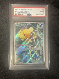 Pokemon TCG Misty's Psyduck Destined Rivals 193/182 Illustration Rare PSA 9 - Image 1