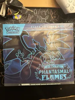 Pokemon TCG Mega Evolution Phantasmal Flames Elite Trainer Box Factory - Image 1