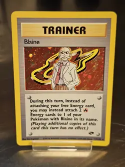 Pokemon Card Gym Challenge Holo Blaine 17/132 WOTC - Image 1