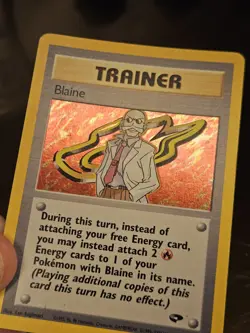 Pokemon Card Gym Challenge Holo Blaine 17/132 WOTC - Image 3